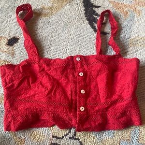 forever 21 red crop top